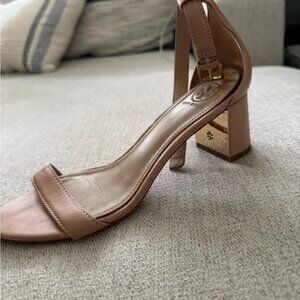 Tory Burch Tan Block Heel Sandals